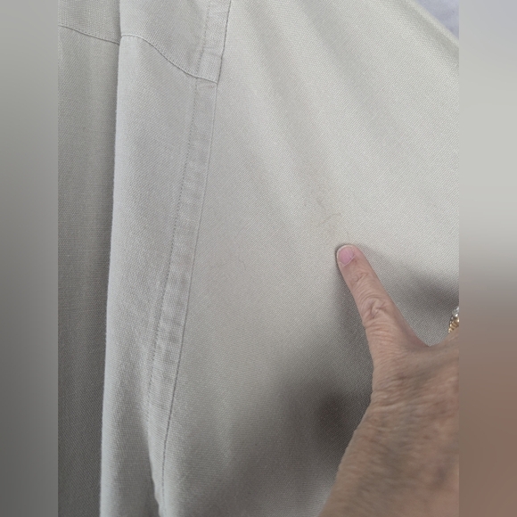 Abercrombie & Fitch 17L (Probably 2XLT) Tan Button Down Shirt Vintage - Picture 8 of 11